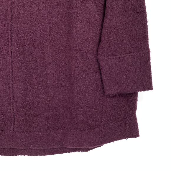 French Connection Oversized Sweater Seamed Front Womens Size L Purple Burgundy - Picture 4 of 6